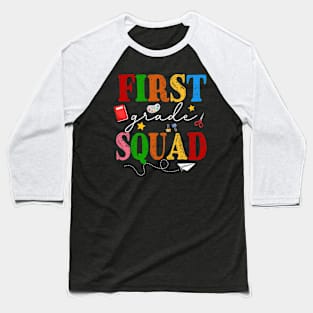 First 1st Grade Squad Back To School Gift For Teacher Kids Baseball T-Shirt